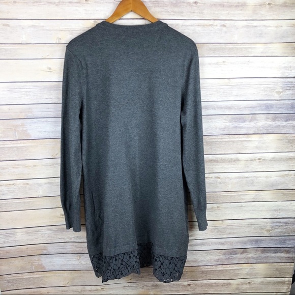 Soft Surroundings Lace Trim Cardigan Tunic Size L - Picture 8 of 8